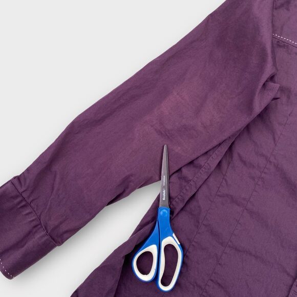 Bogosse Dress Shirt Mens 3XL 18 ½ Aramis Blank Stitch Purple Cutaway French Cuff - Picture 15 of 16